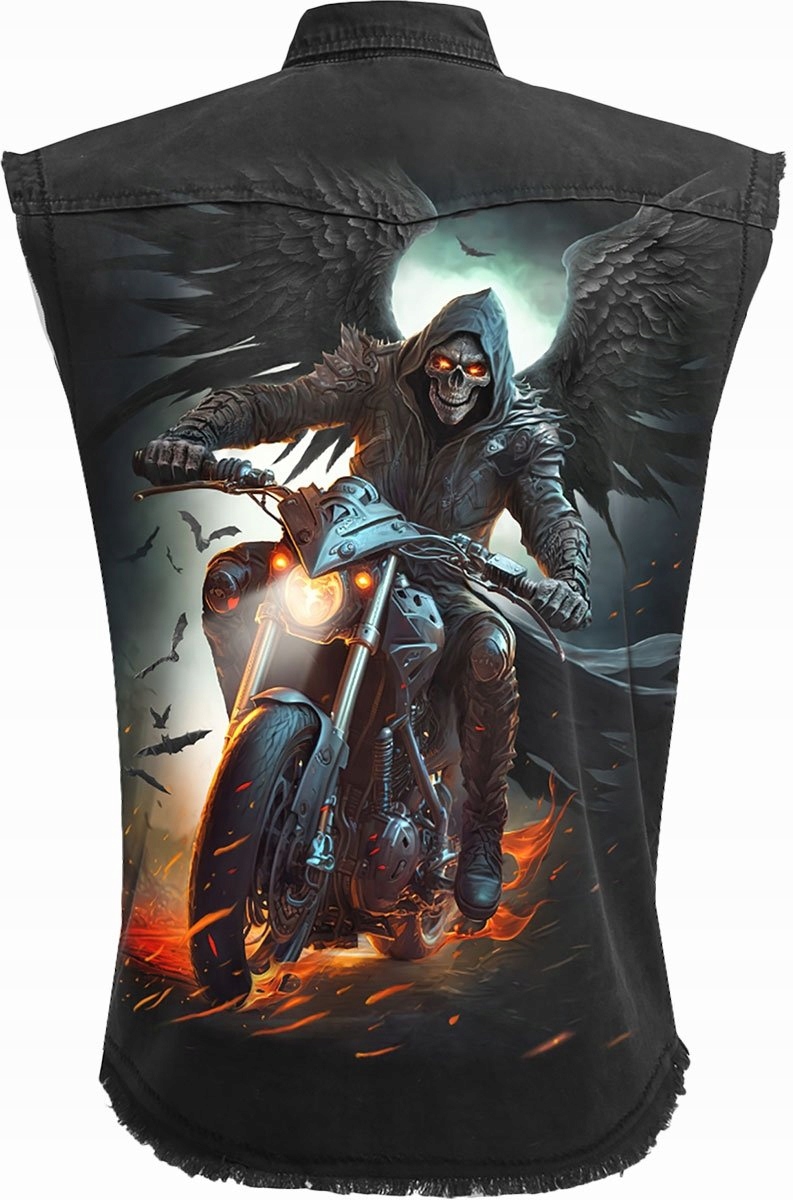 Night Rider Denim Spiral bez rukávů, velikost XL