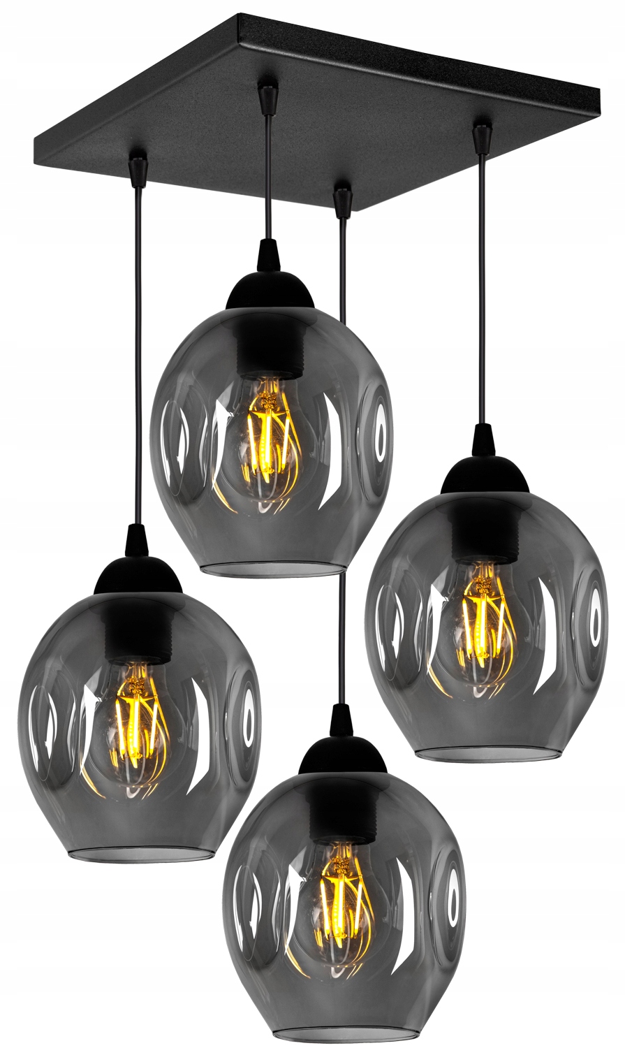 

Szklana Lampa Wisząca Sufitowa Żyrandol Kule Led