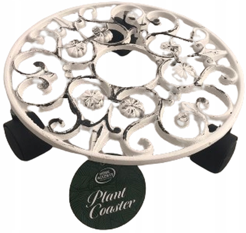 PODSTAWKA PODEST POD KWIATEK KWIATY DONICĘ DONICZKĘ NA KÓŁKACH ŻELIWNA