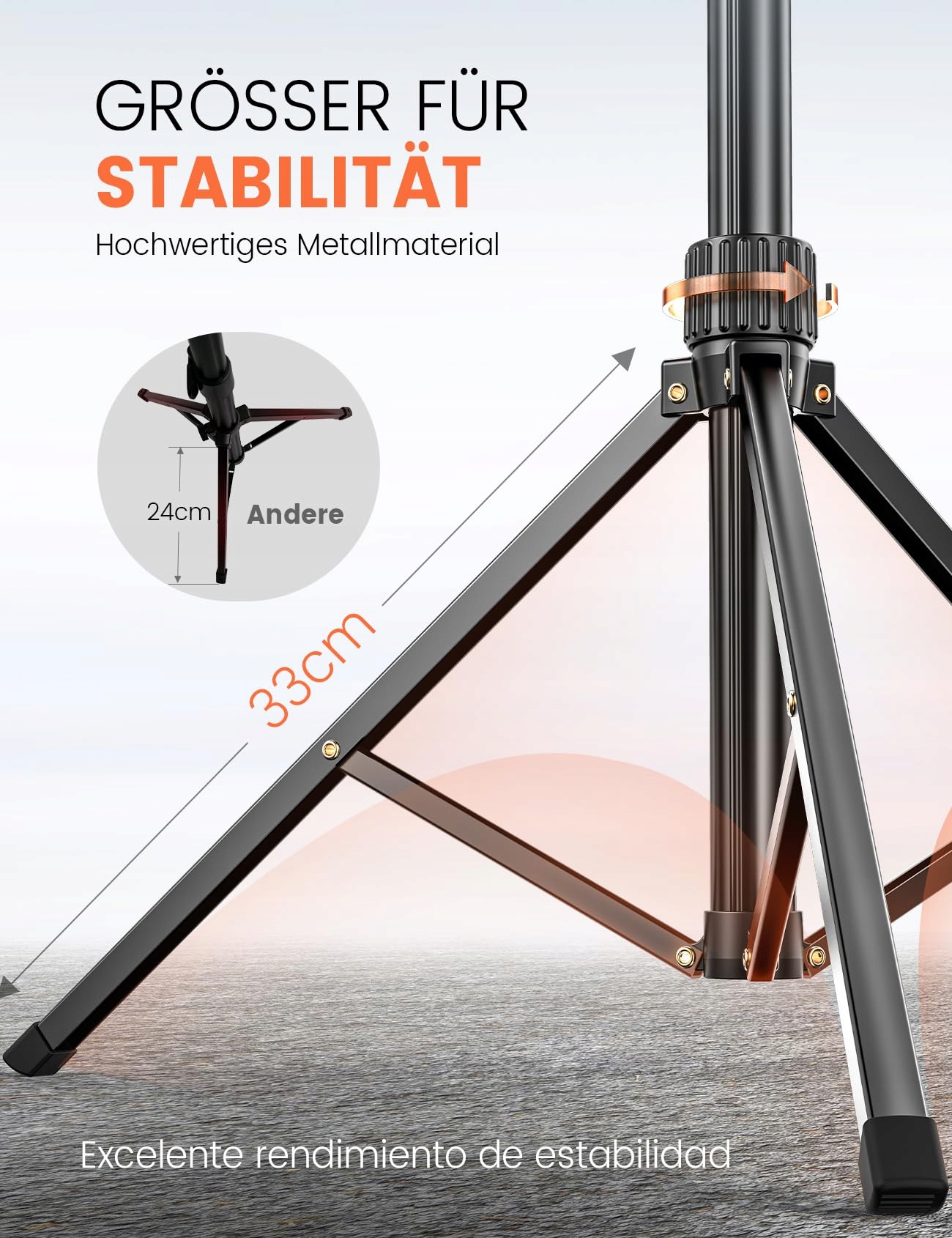 Pnitri Statyw 180cm Do Smartfona Z Pilotem Aluminiowy Rozszerzalny — miniatura 3