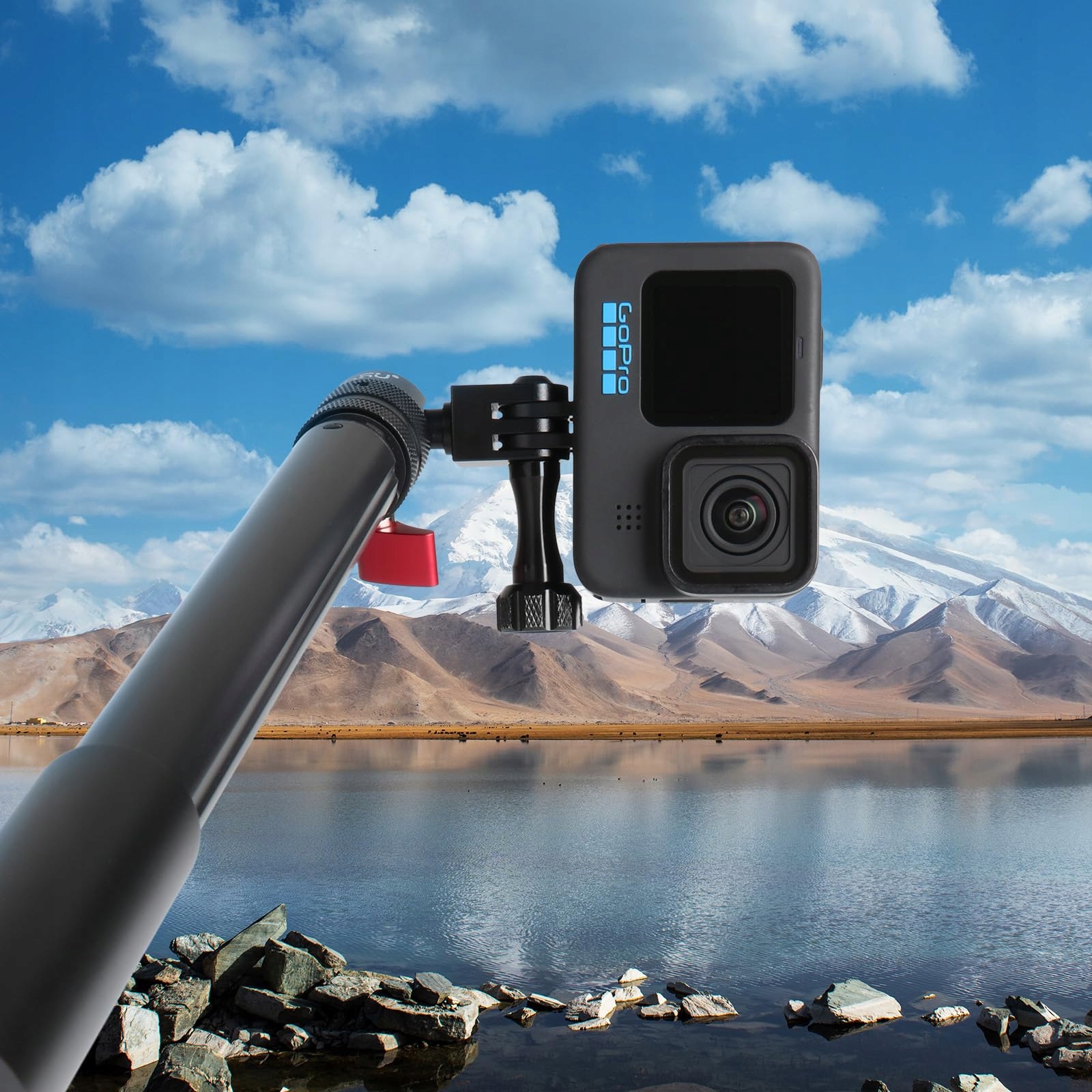 Adapter Cold Shoe Z Głowicą Kulową 360 Do GoPro Hero 12 11 10 HSU — miniatura 7