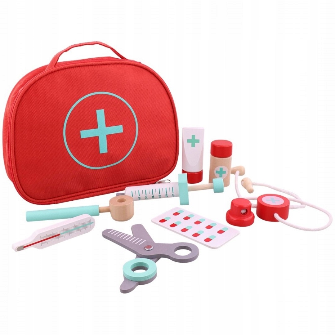 

Mały Lekarz Zestaw Doktor Zabawkowy Walizka Drewno