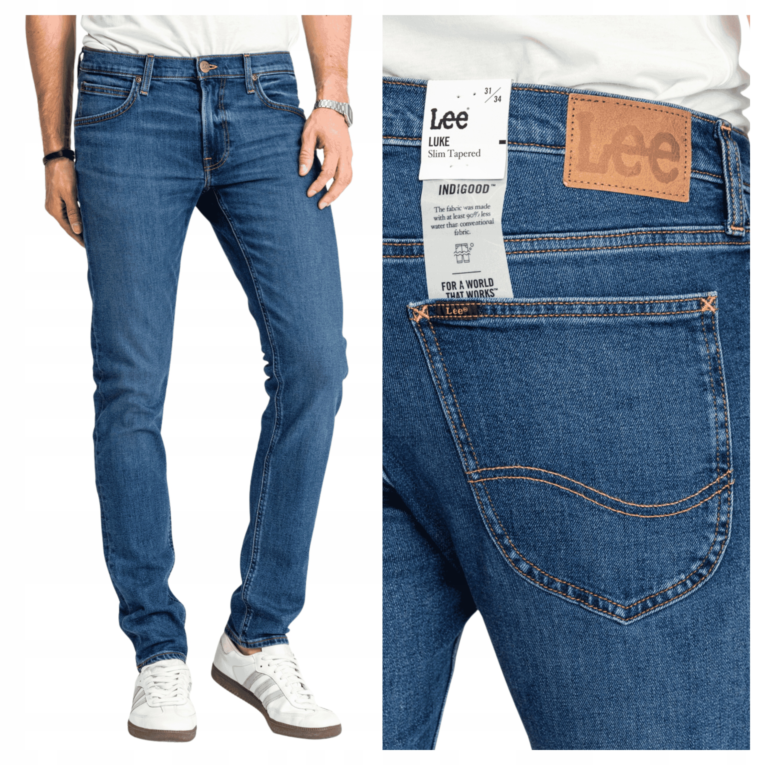 Lee Luke Pánské džíny Slim Fit Přiléhavé džíny W32 L34