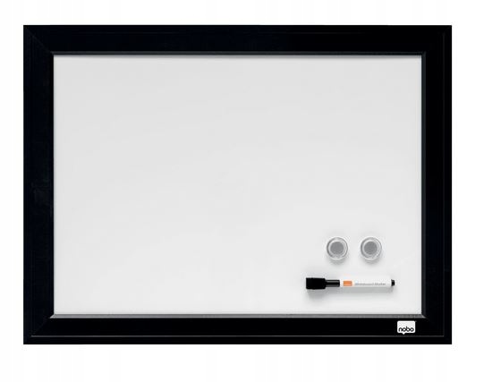 Magnetyczna tablica Nobo suchościeralna z czarną ramą 58x43 Nobo +akcesoria