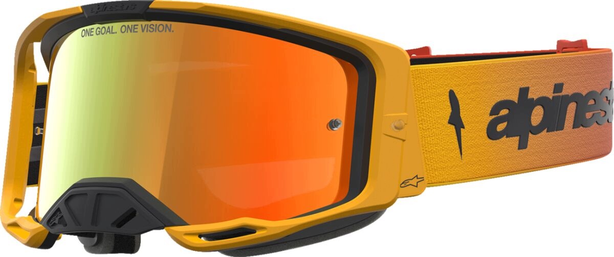 Okuliare Na Crossovú Štvorkolku Alpinestars Vision 8 Amber Fire Red/black Mirror Red