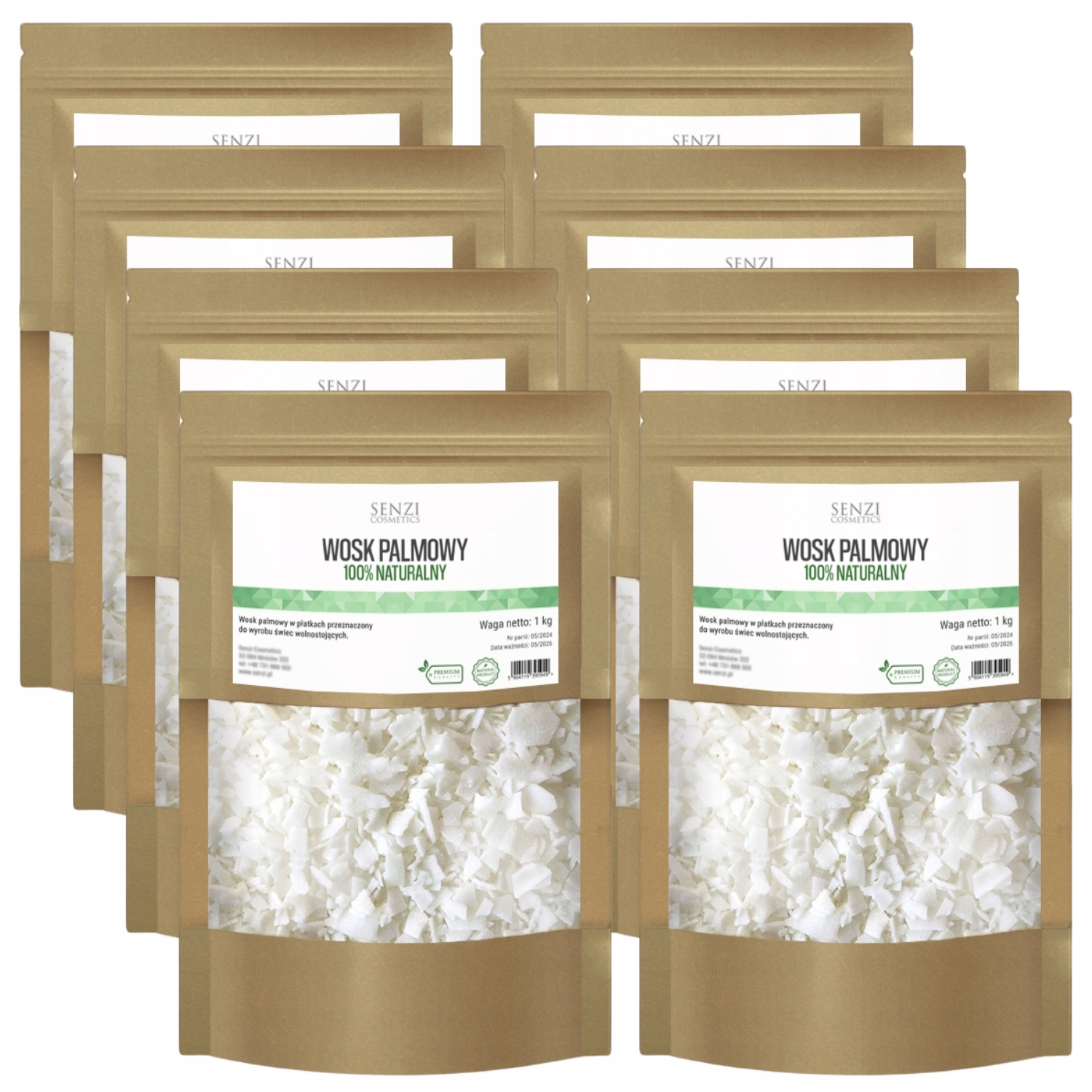 Vosk na odlévání volně stojících svíček 100% přírodní Diy 8x1kg