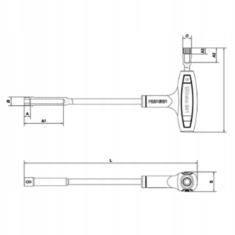 Klucz nasadowy kątowy z rekojeścią 8mm Marka Beta