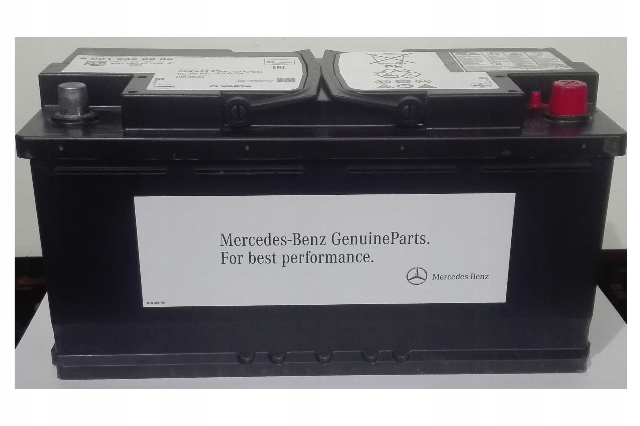 001 982 - Аккумулятор (OE) MERCEDES 92AH 850A AGM data XII22!