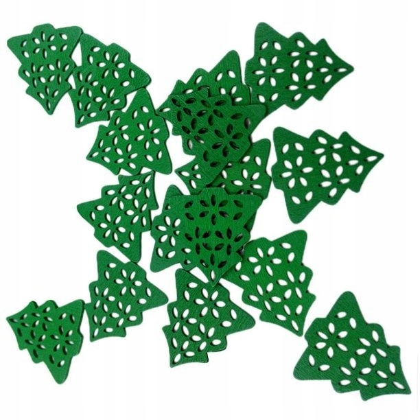 

Aplikacje choinki Drewniane dodatki Handmade 50szt