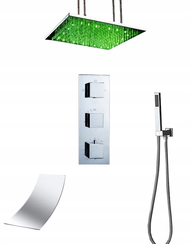 Podomietková Sada Led Vodopád Dažďová Sprcha 60 CM