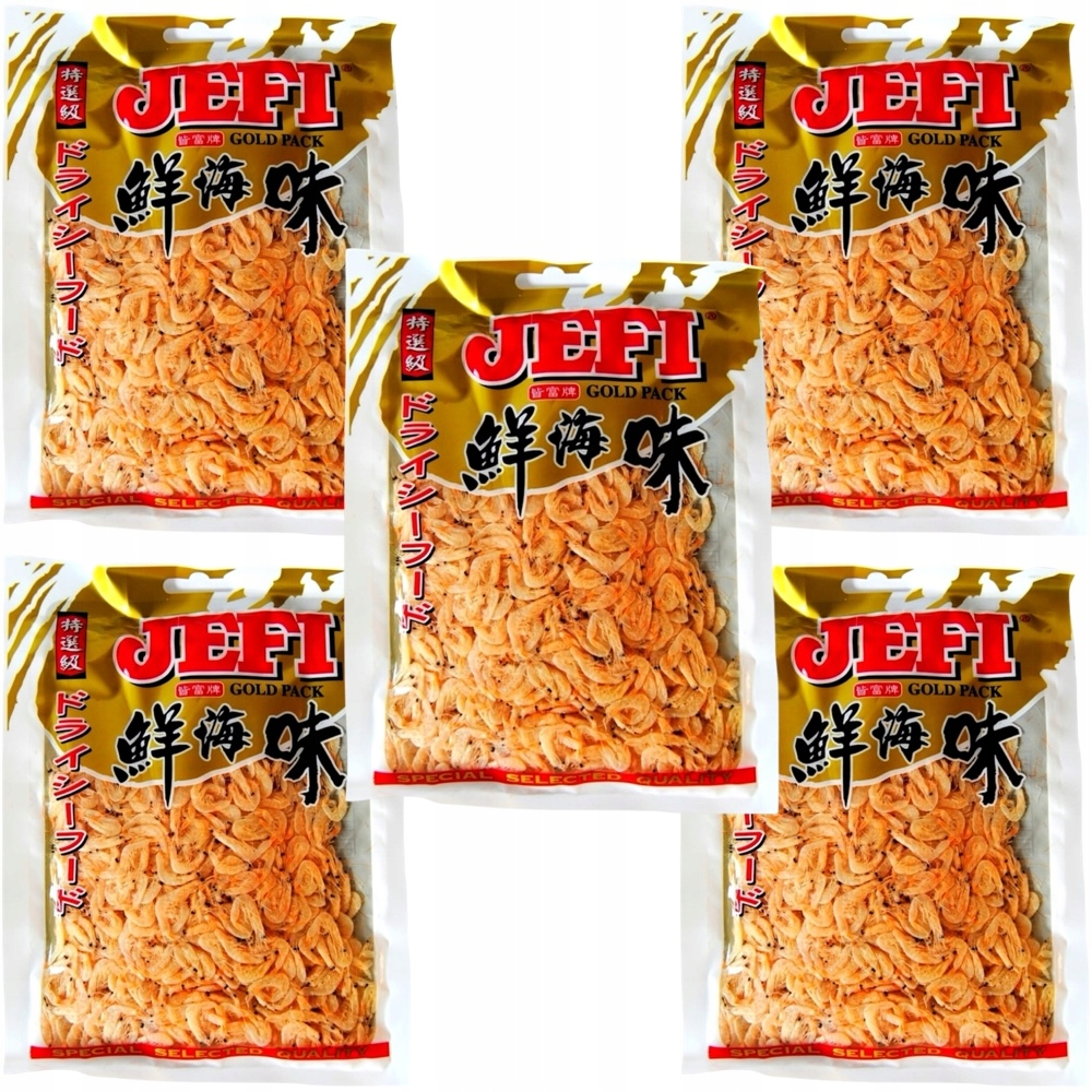 5 x Malé sušené krevety Malá kreveta pro Pad Thai Dried Shrimp 100g Jefi
