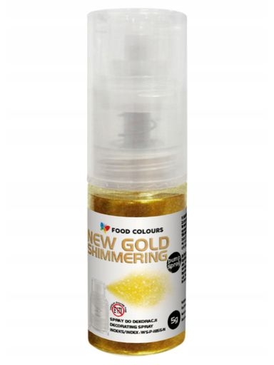 Levně Food Colours Potravinářské barvivo metalické ve spreji, zlatý brokát s