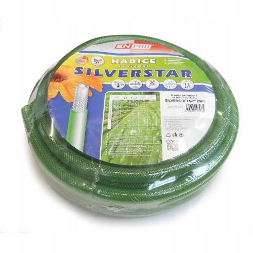 Priehľadná záhradná hadica Silverstar 5/8", 50 m, zelená odolná a odolná