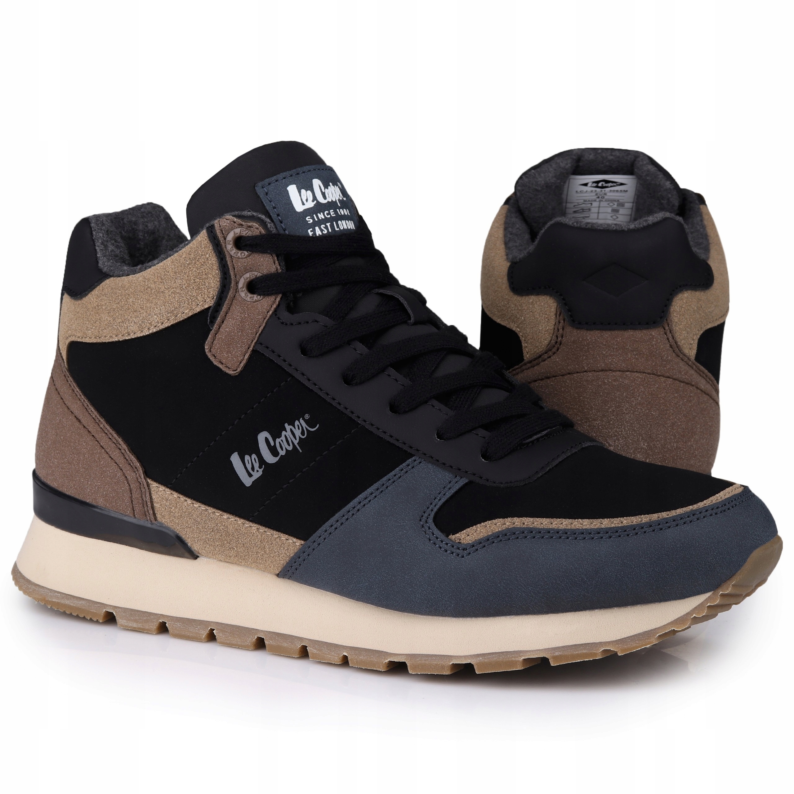 Buty męskie zimowe sportowe Lee Cooper Ocieplane Navy
