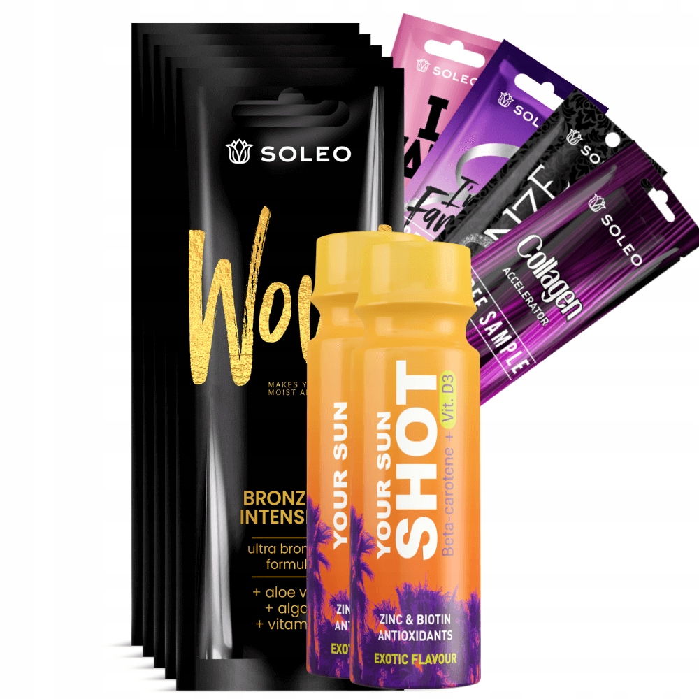 SOLEO WOW 5x15ml UTRA BRONZER DO OPALANIA +GRATISY