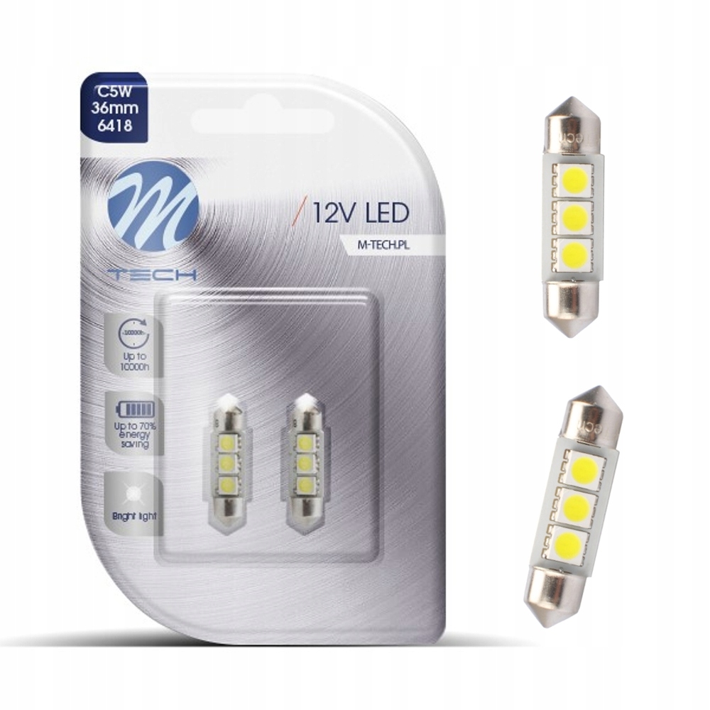 

Żarówki 2xDioda Led L310 C5W 36mm 3xSMD5050 Canbus
