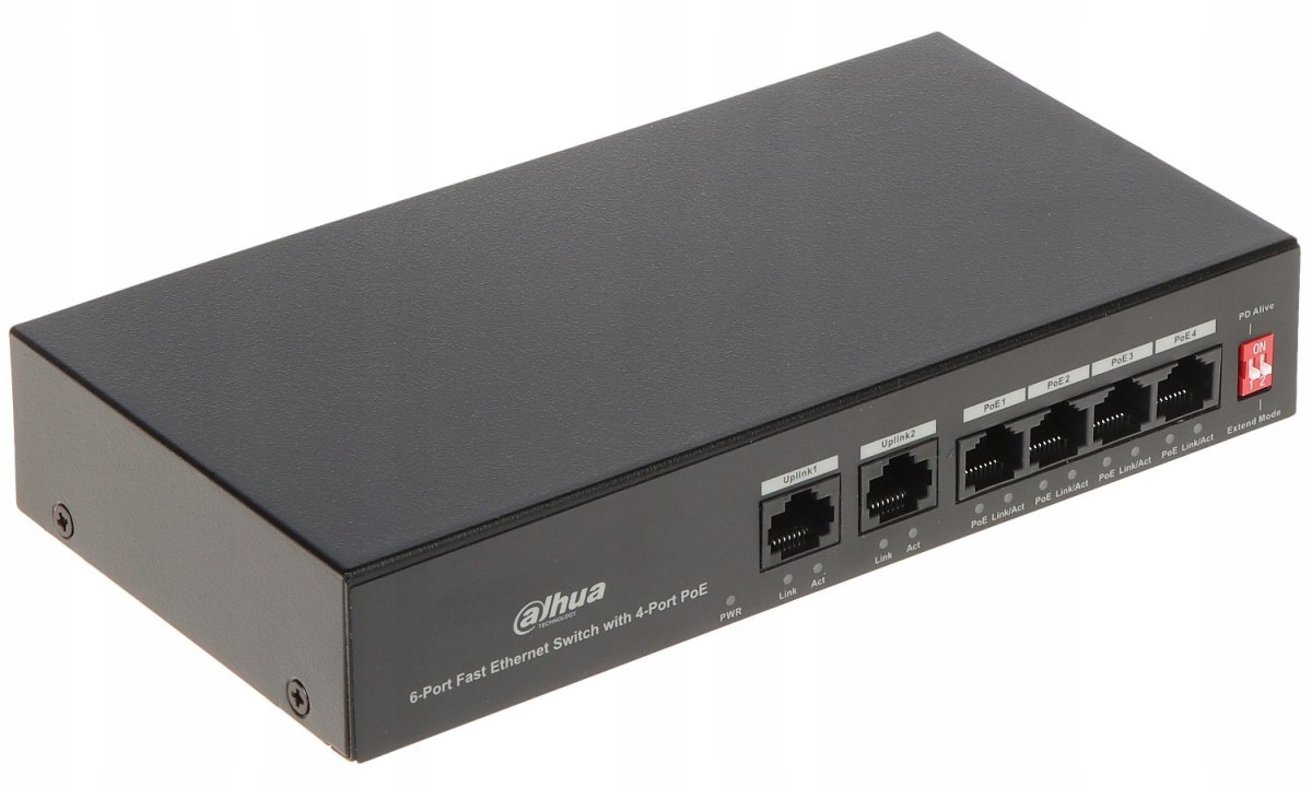Switch Poe PFS3006-4ET-36 4-PORTOVÝ Dahua