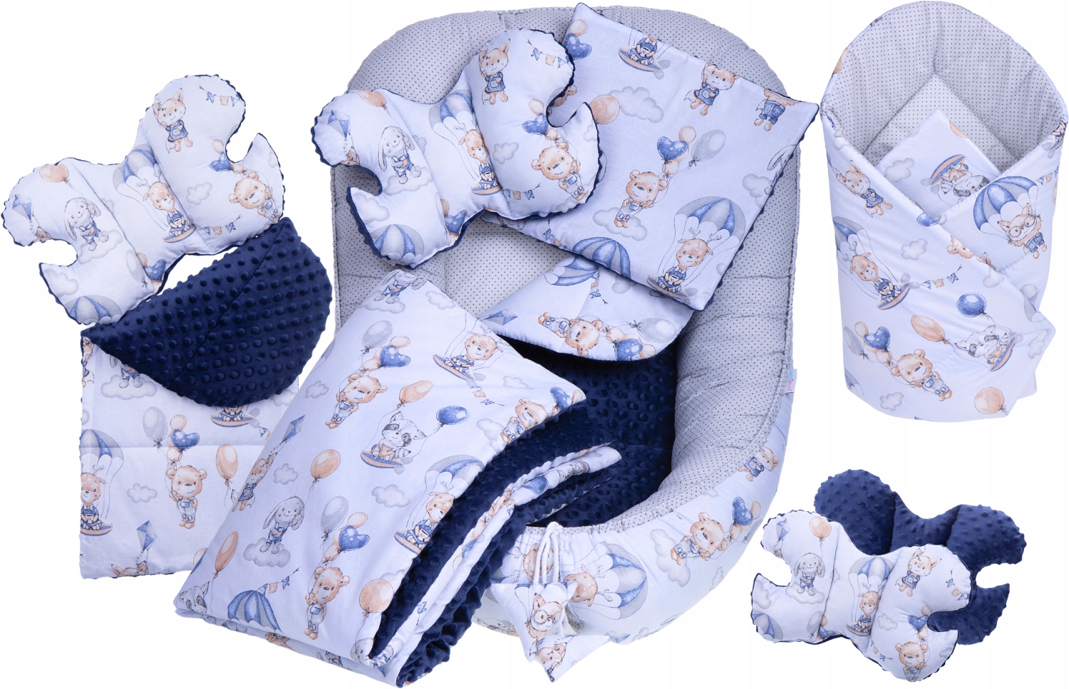 

Babymam Kokon Niemowlęcy Gniazdo Kojec Minky 7 El.