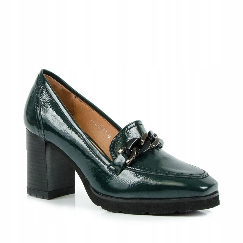 Simen 5050A Lodičky Sloupek Kůže Zelené 40