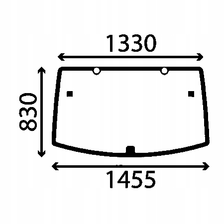 СКЛО ЗАДНЯ JOHN DEERE 6R, 6105 R, 6110 R, 6115 R, 6120 R, 6125 R, 6130 R 
