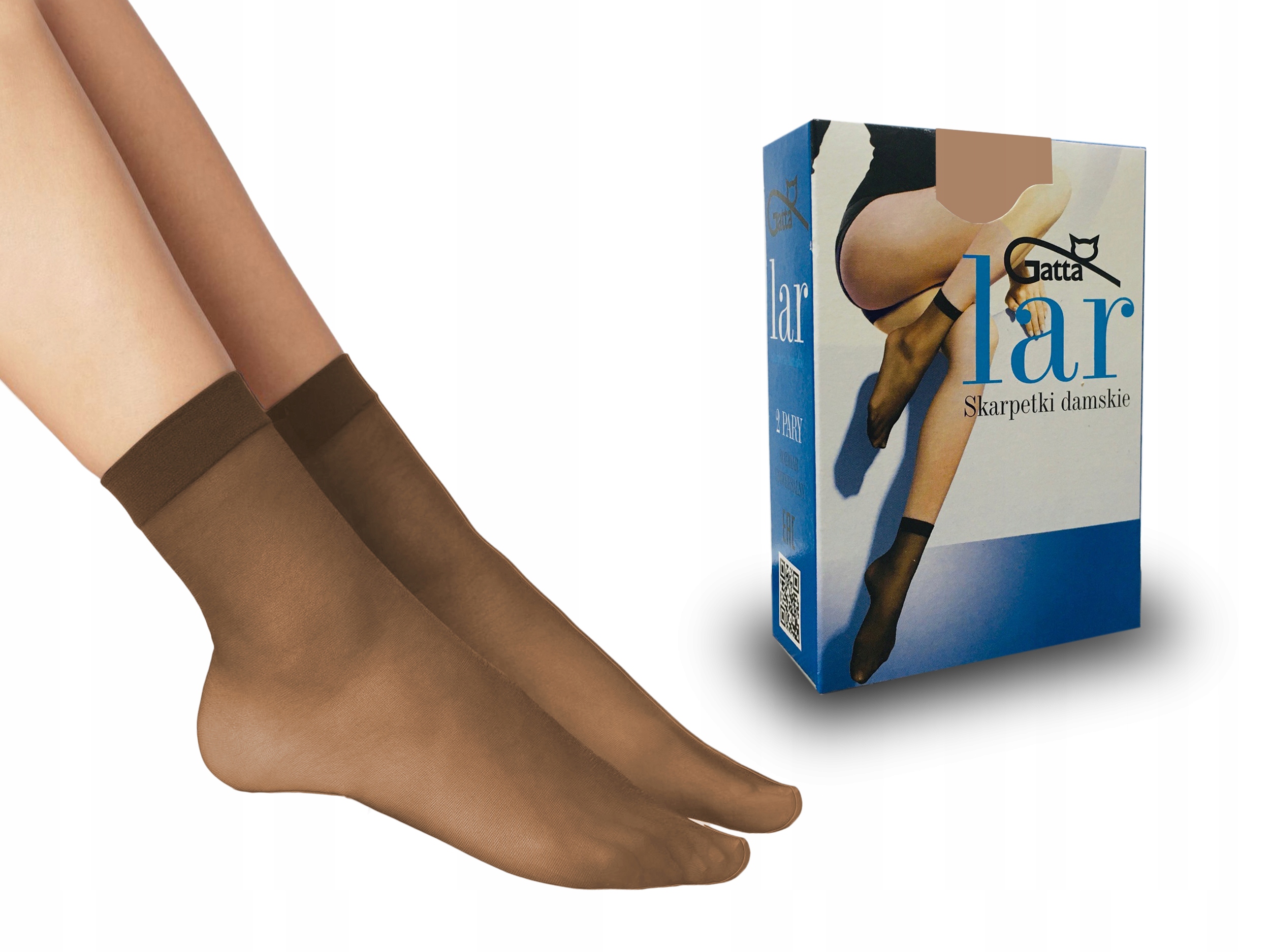 

Gatta skarpetki Lar, 15 den, 2 pary, lycra, beige