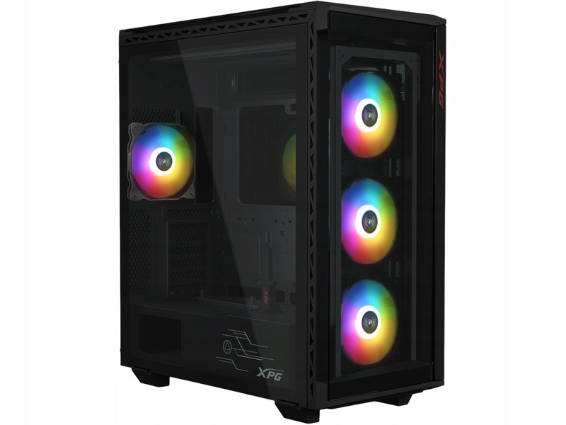 Počítačová Skriňa Adata Battlecruiseriist-bkcww Midi Tower, čierna