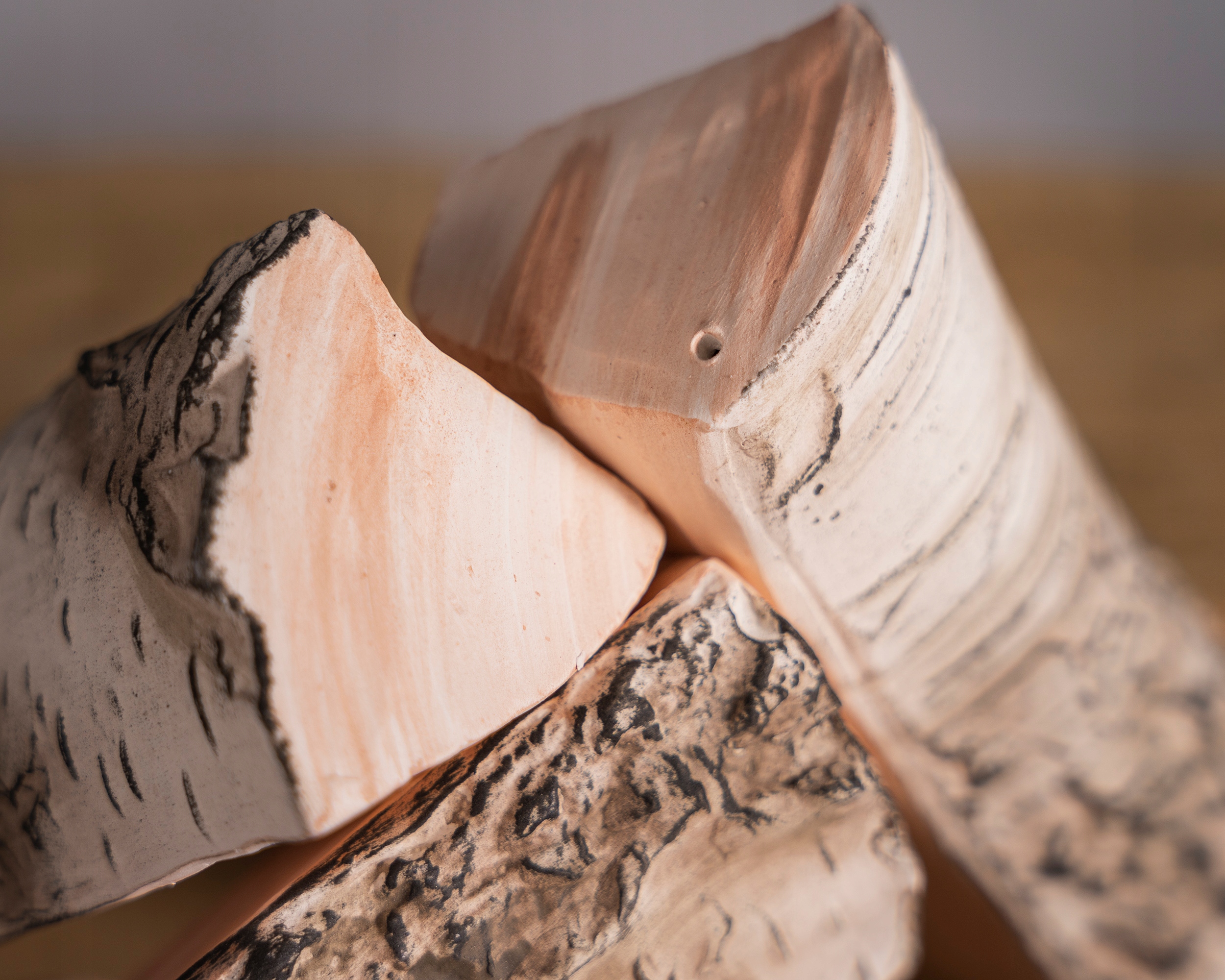 Polana ceramiczne DREWNO DO BIOKOMINKA brzoza 5szt Kod producenta 00294