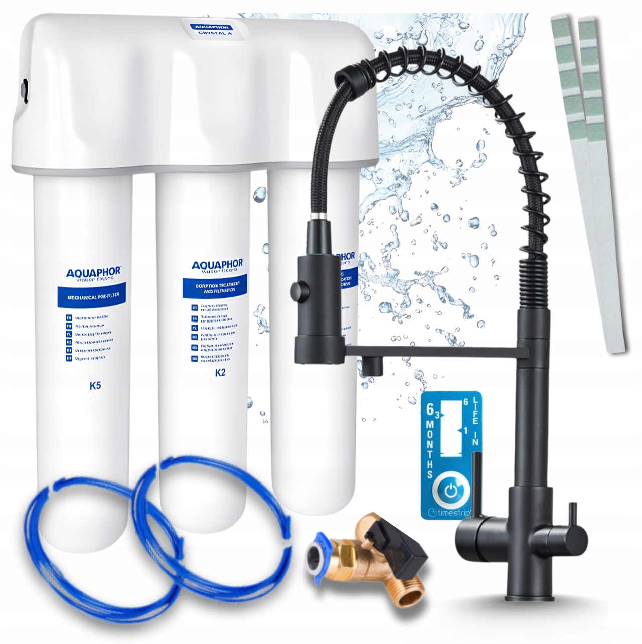 Poddřezový Filtr Aquaphor Křišťál A Kuchyňská Baterie 3-CESTNÁ Pzh