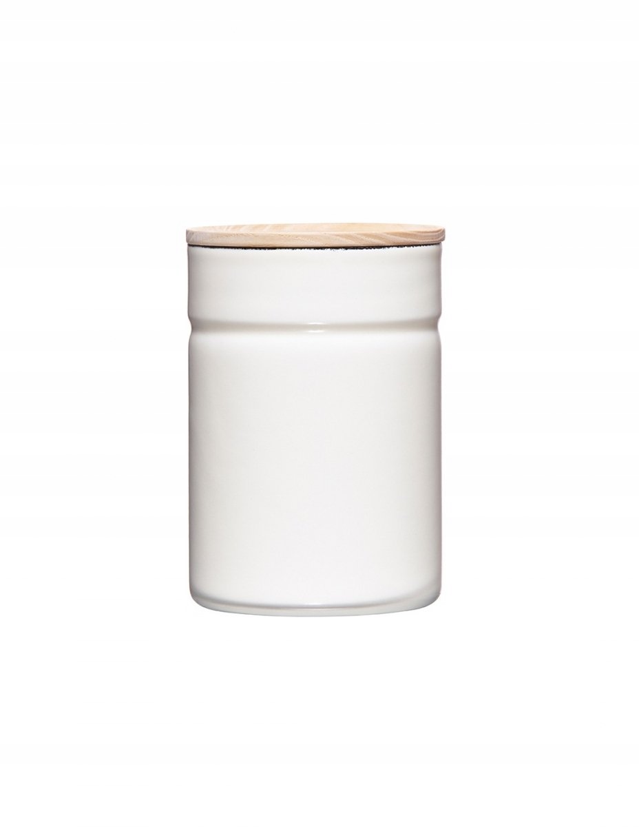 Riess Kuchynská nádoba s dreveným vekom 0,5 l Pure White