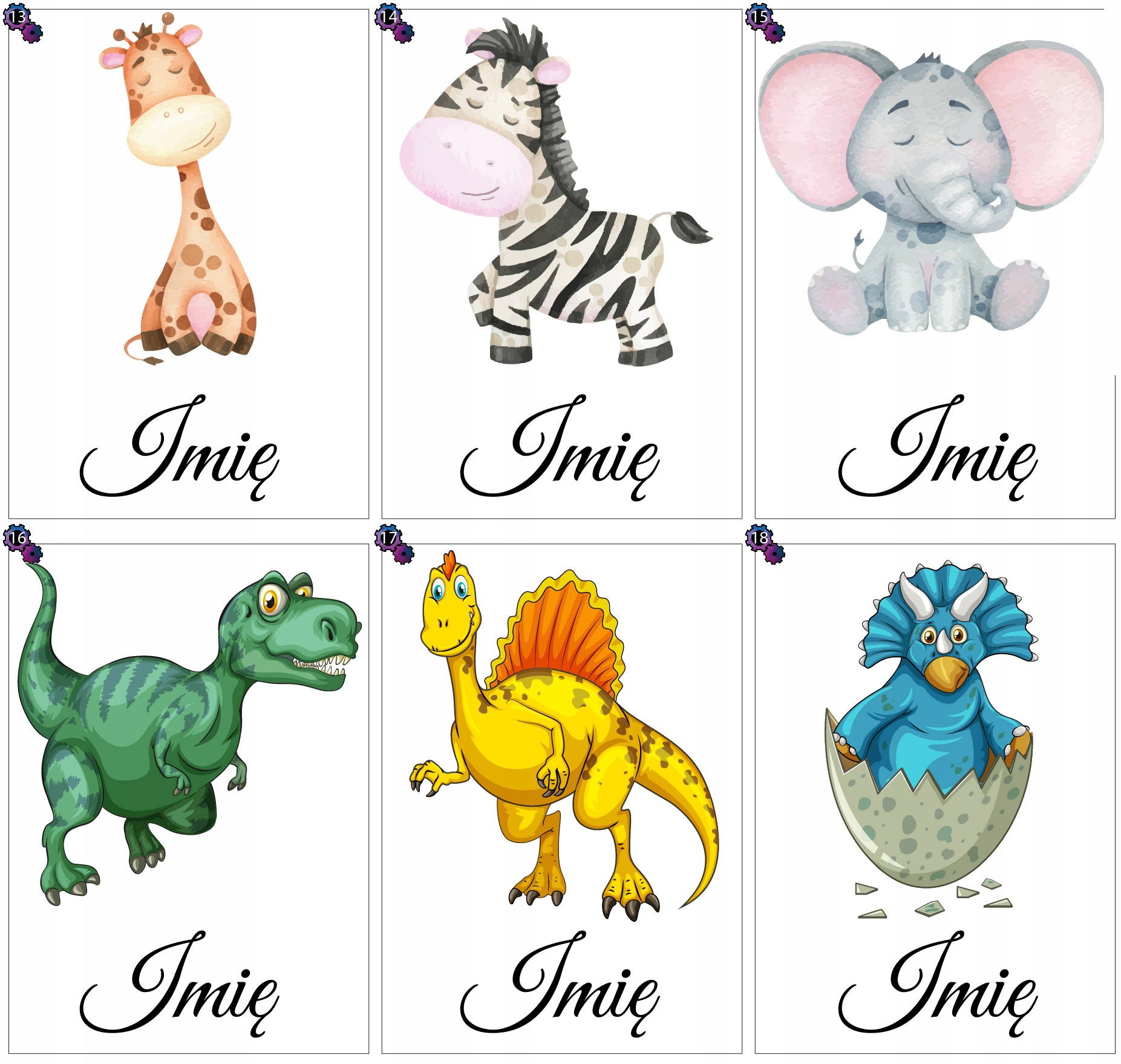 WOREK plecak szkolny DLA DZIECI IMIENNY przedszkol Marka Fabryka Naklejek