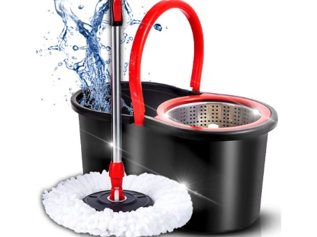 Rotační rotační mop 360 Turbo Spin 3v1 Velký kbelík 2 vyměnitelné nástavce