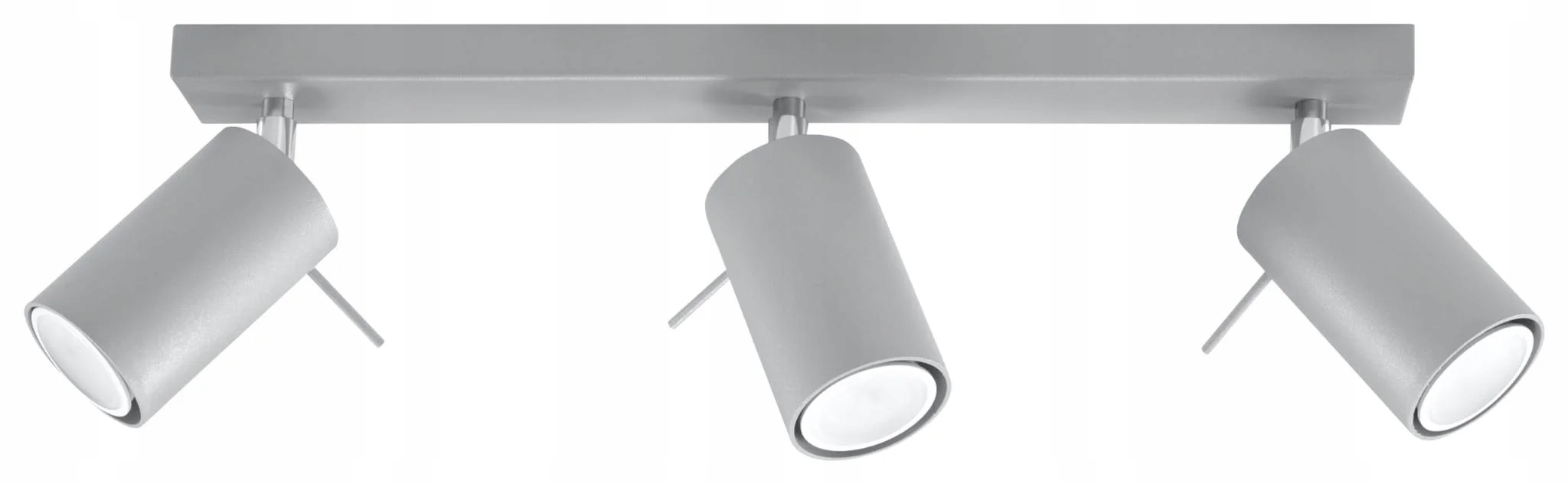 Stropná lampa Sollux Ring 3P šedá/chróm GU10 40W nastaviteľná