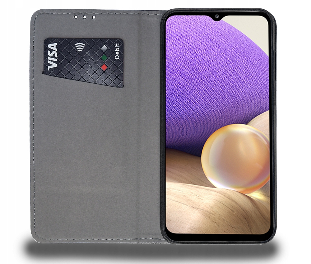 Etui MAGNET do Samsung Galaxy A32 4G Smart + Szkło Kolor czarny