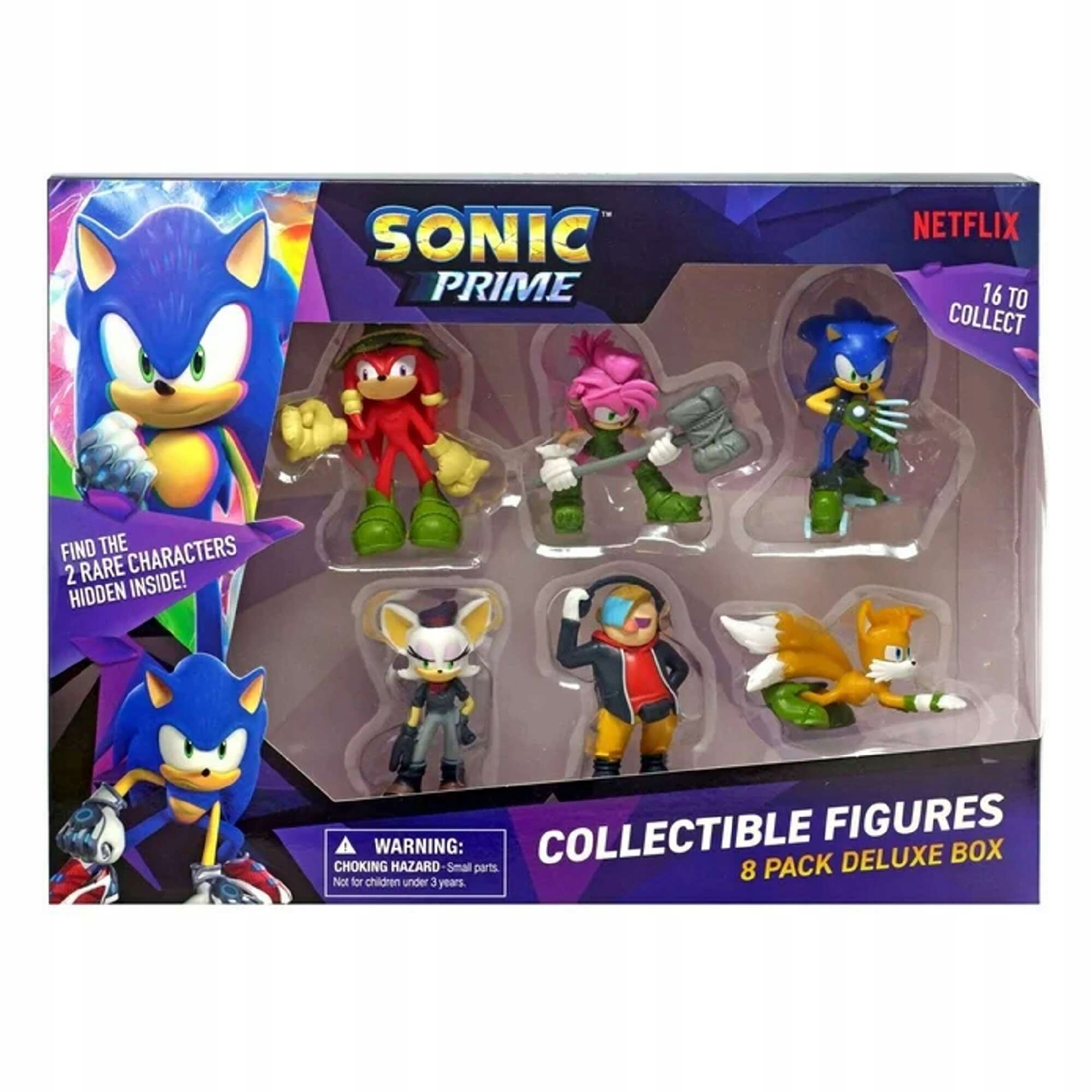 SONIC PRIME ZESTAW 8 FIGUREK SONIC PMI 4-8 CM FIGURKI 6 + 2 NIESPODZINKI Marka PMI