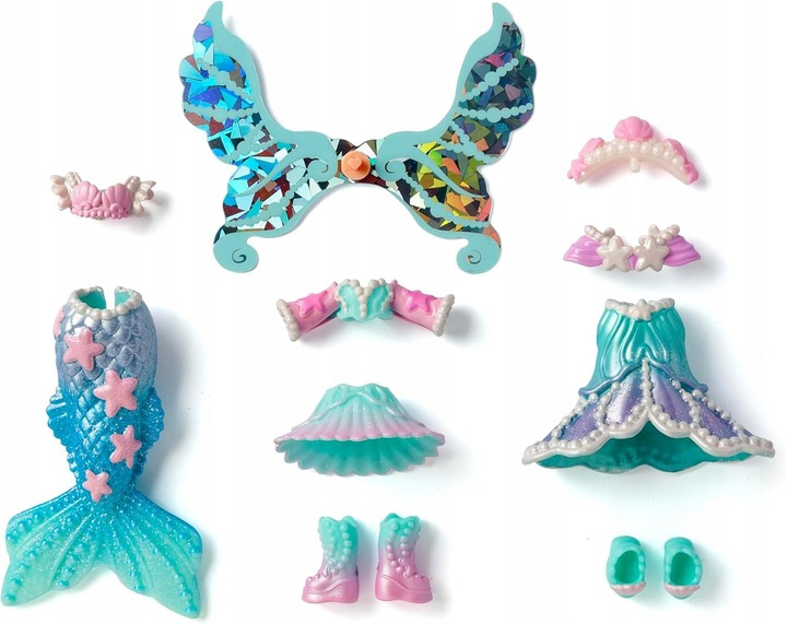 Kookyloos Zestaw Lalka Princess Pearl Mermaid Fairytale Mix & Match Marka KookyLoos