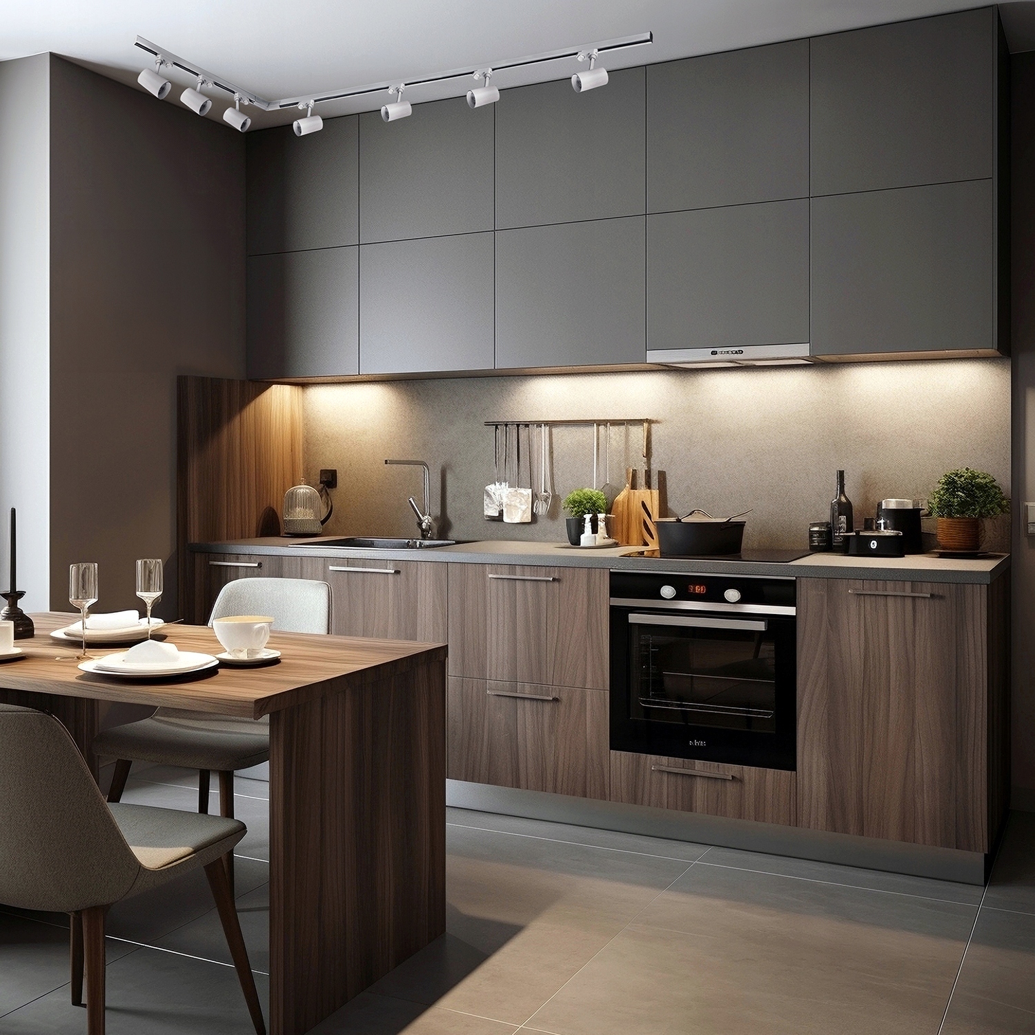 3-Fazowy System Szynowy szyna 1m+2m, L prawy, 7x Reflektor na GU10 Biały Maksymalna moc pojedynczego źródła światła 35 W