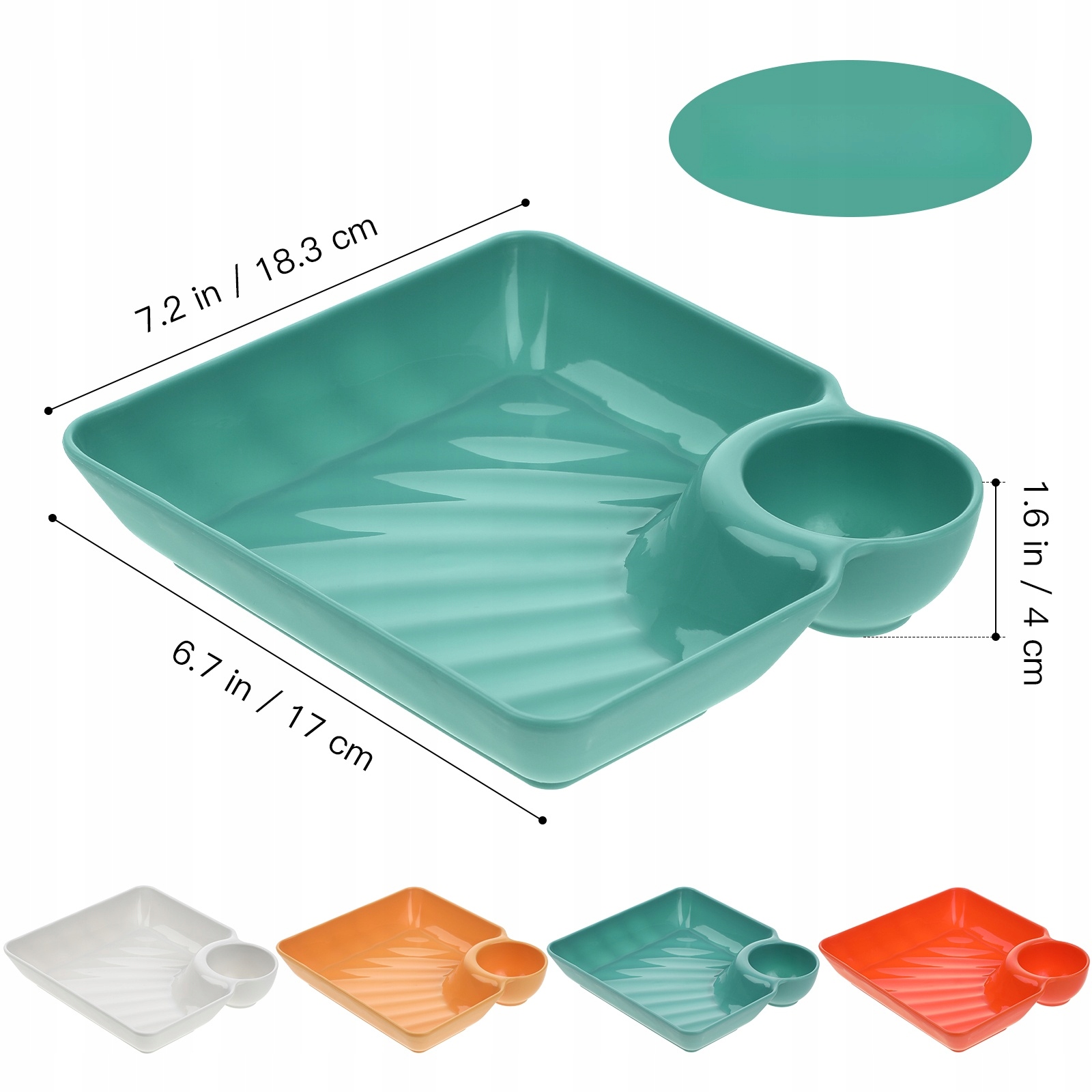 TALERZ DO PIEROGÓW Z SOSY KWADRATOWYM Marka bez marki