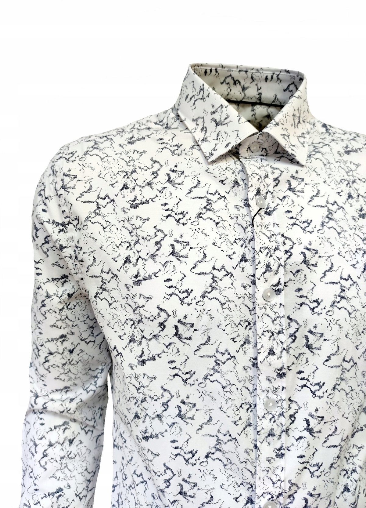 KOSZULA BIAŁA WIZYTOWA CASUAL FIT-REGULAR 4XL Kolor biały