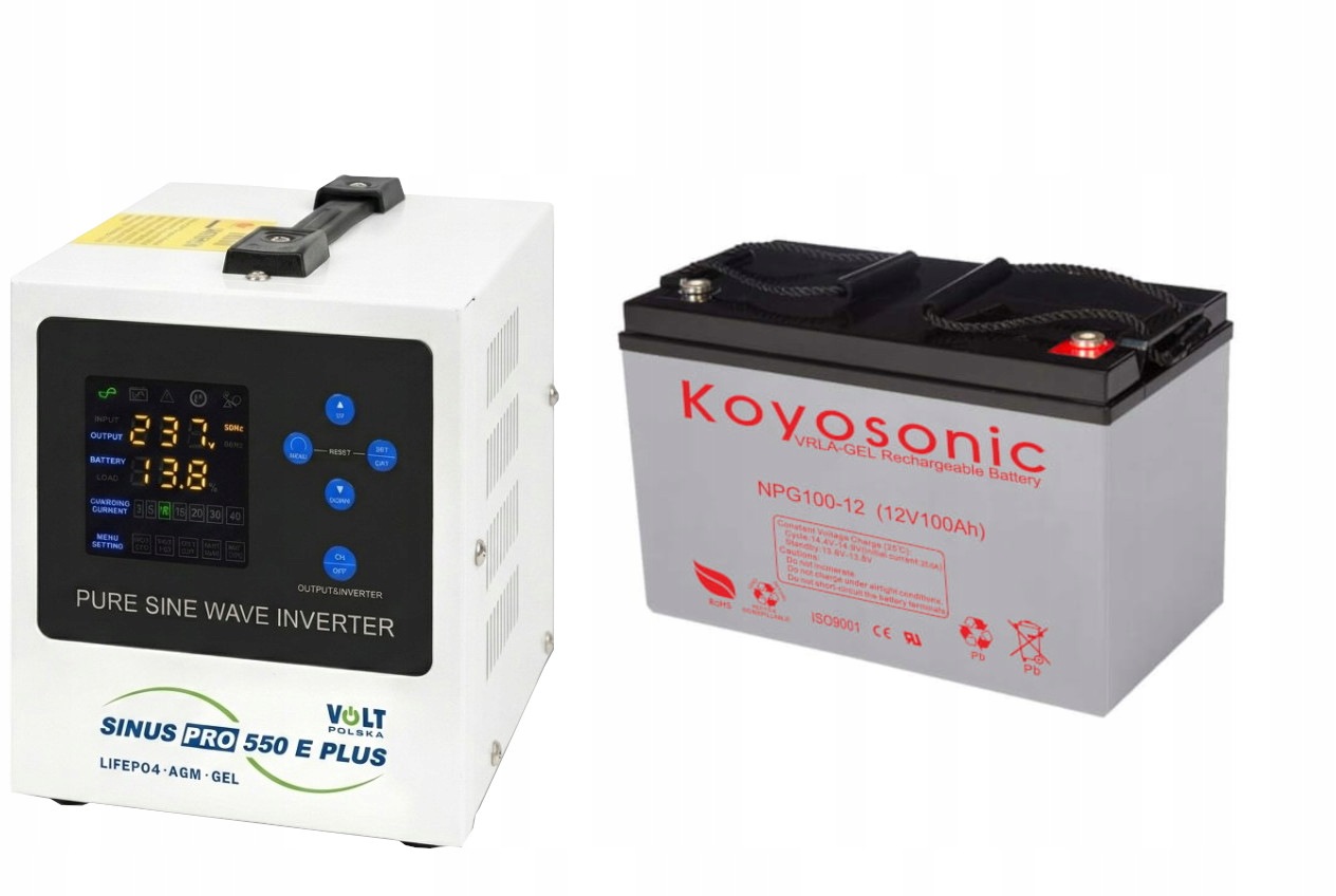 Sinus Pro 550 E Plus 12/230V (350W/550VA) Záložní Zdroj NPG100-12V