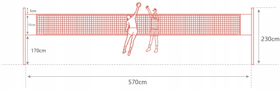 SIATKA DO SIATKÓWKI BADMINTONA 6M ZESTAW Z PIŁKĄ Kod producenta 3841
