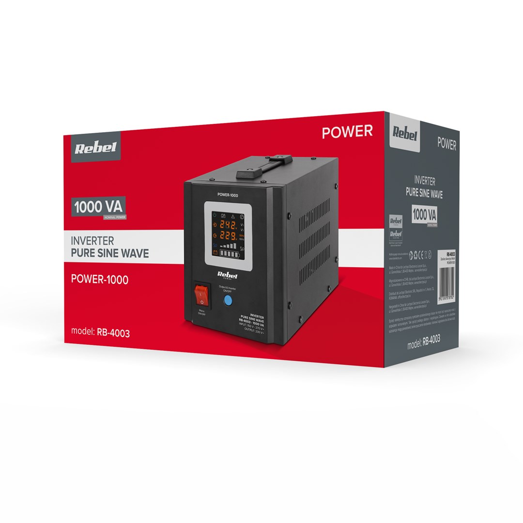 Záložný zdroj Ups Rebel POWER-1000 12V 230V 1000VA/700W