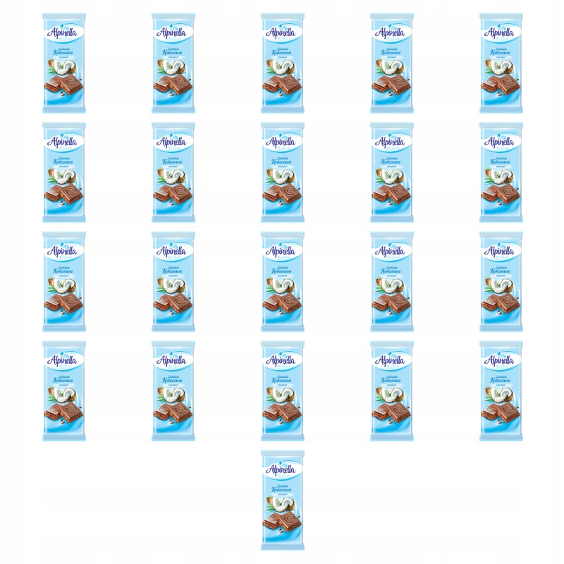 Czekolada Alpinella Mleczna z wiórkami kokosowymi 90g X21