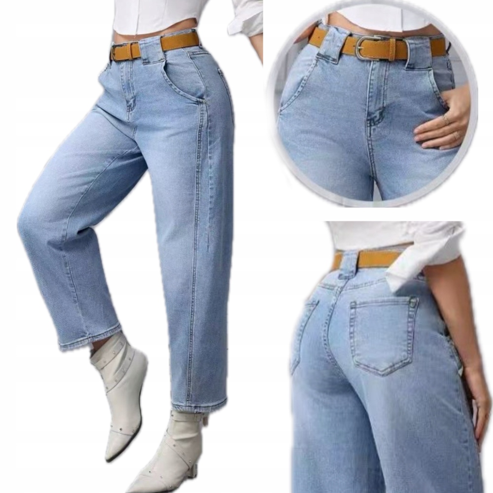 M.sara Modne Damskie Spodnie Jeansowe Baggy Balloon Edycja Limitowana 40 L