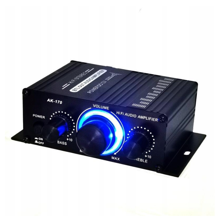 Wzmacniacz AK170 2 kanały czarny Bluetooth 40 W Hi-Fi