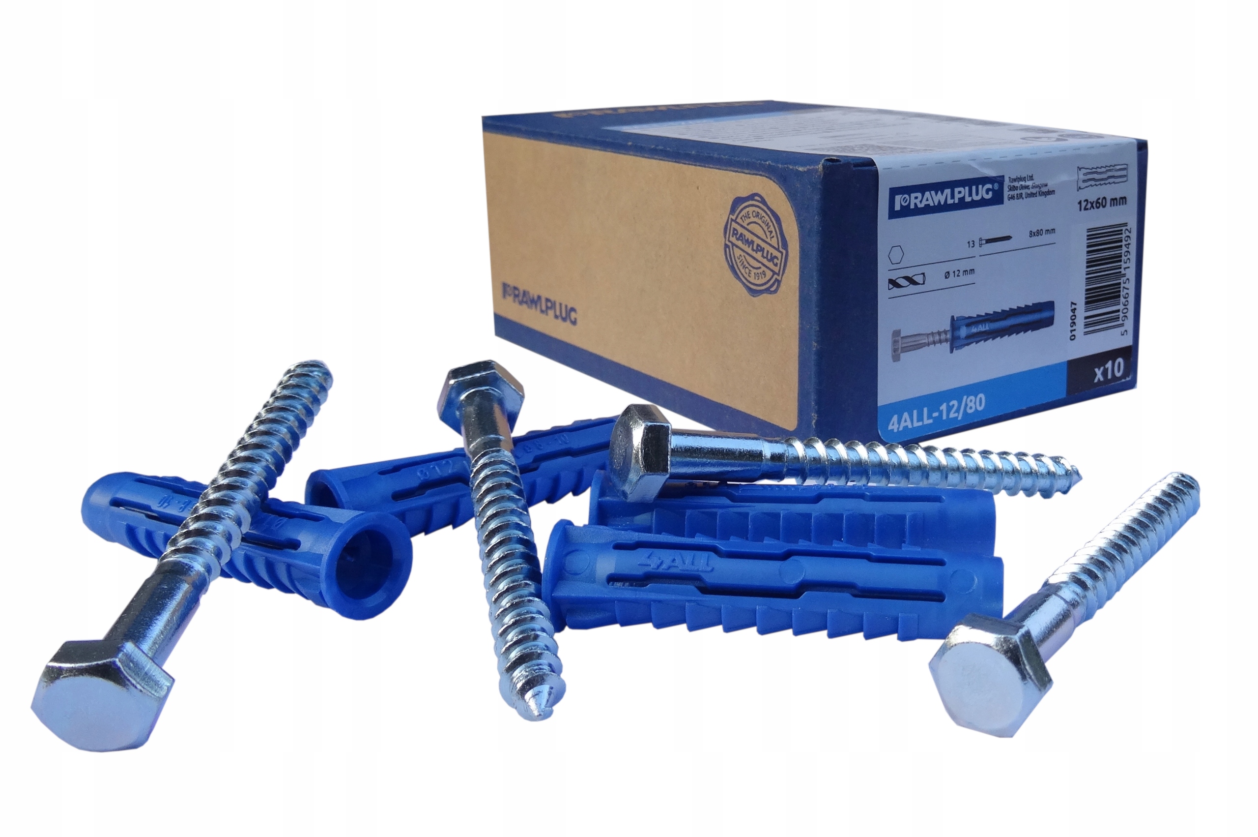 

Kołek uniwersalny 4ALL 12x60 z wkrętem 8x80 10 szt