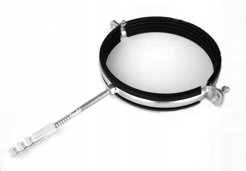 OBEJMA RUR guma i śruba SREBRNA 5" 120-127 mm