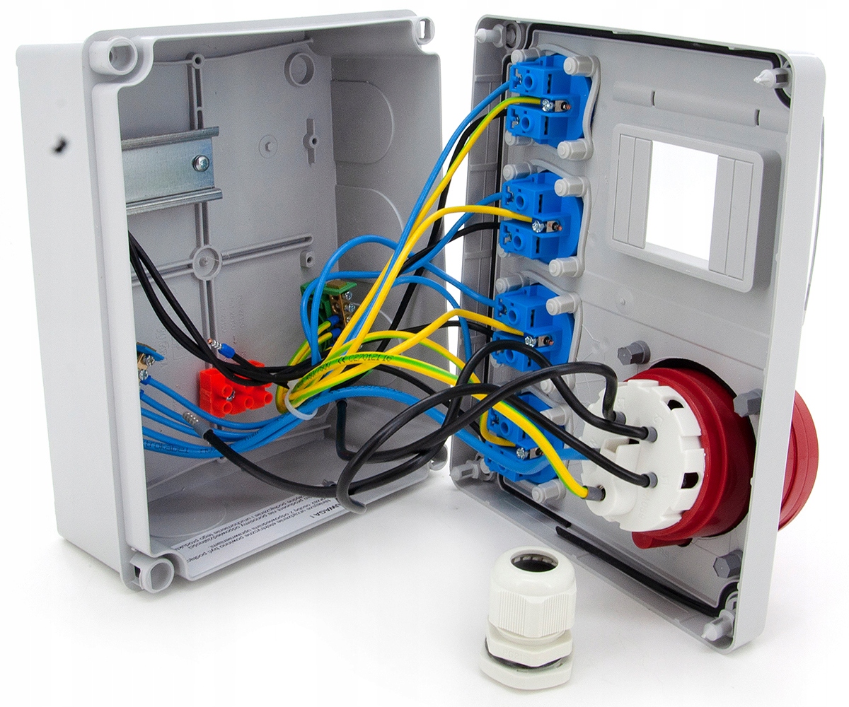 ROZDZIELNICA ROZDZIELNIA BUDOWLANA 32/5 4*230V Prąd znamionowy 32 A