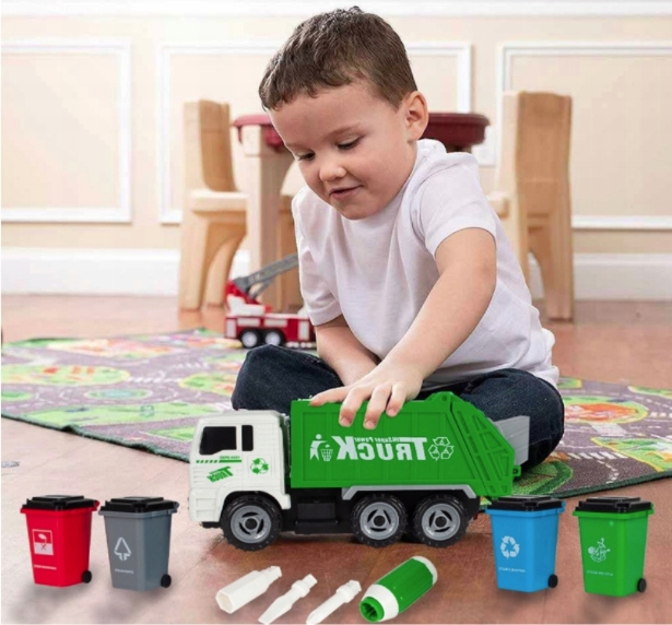 DUŻA ŚMIECIARKA AUTKO DO SKRĘCANIA ZABAWKA RUCHOMA ZESTAW SKRĘCANIA RUCHOMA EAN (GTIN) 0117607673