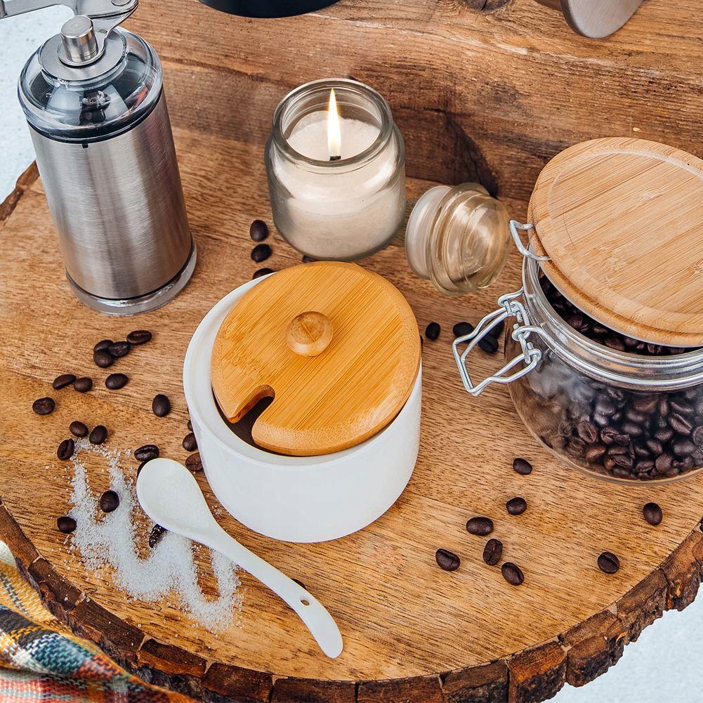 Cukiernica cukierniczka porcelanowa bambusowa Linia WhiteLine