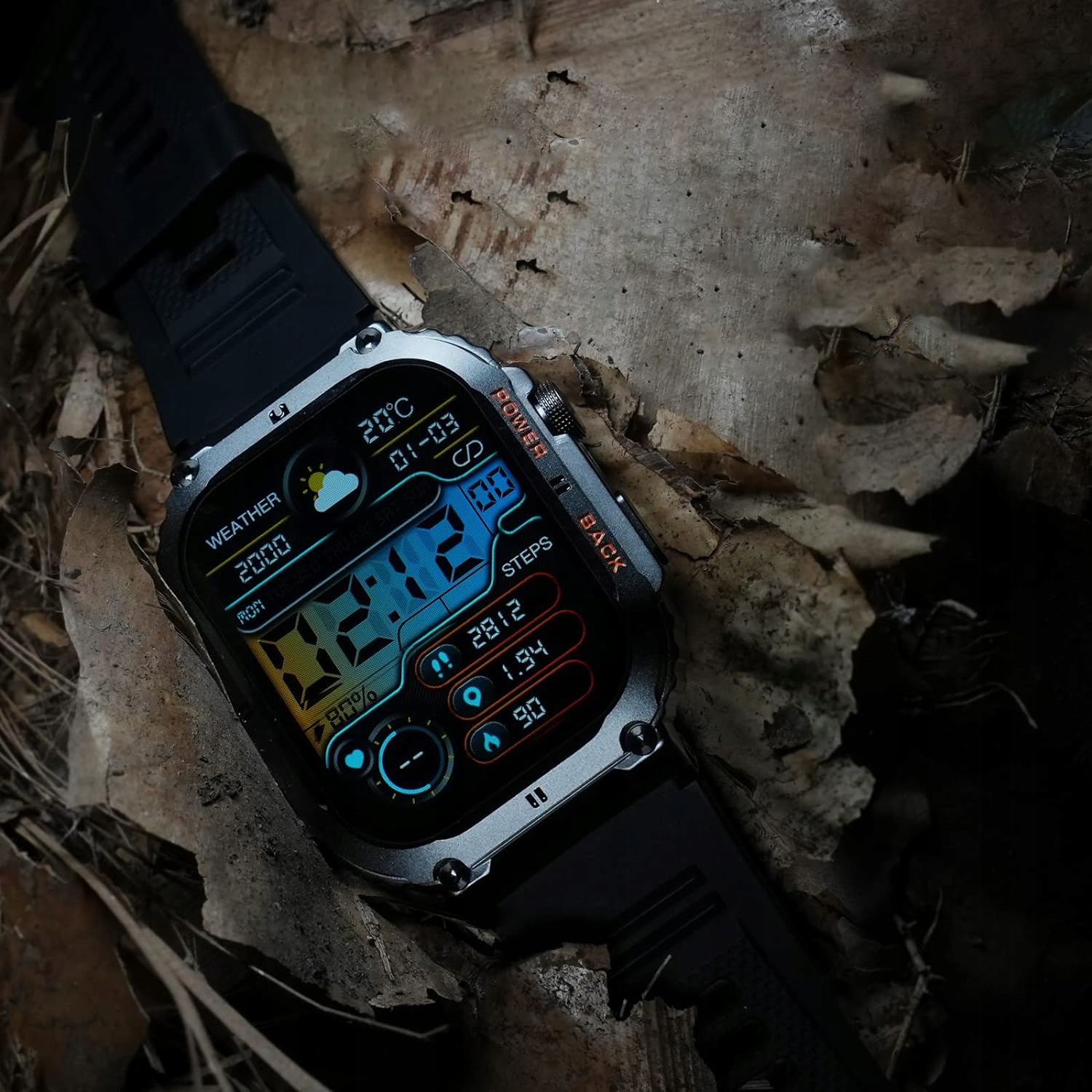 WIELOFUNKCYJNE SMARTWATCH HD MĘSKI ZEGAREK SPORTOWY NA ŚWIEŻYM POWIETRZU Komunikacja Bluetooth